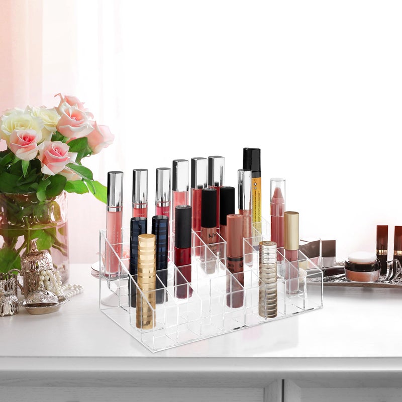 Casafield 40 Slot Acrylic Lipstick & Makeup Organizer - Cosmetic Display Case - Clear - Image 5